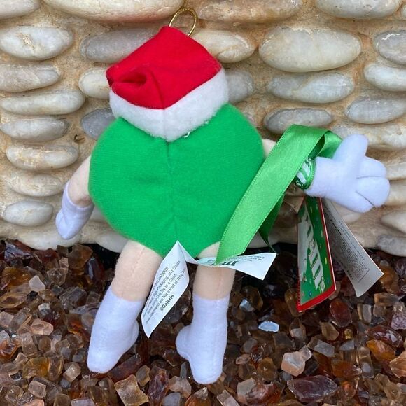 NWT Mrs Green Embroidered M&M Plush Christmas Toy/Ornament 6" Galerie 2004 Mars - Picture 2 of 6